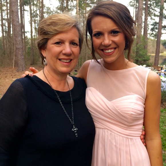 BRIDESMAID/FORMAL DRESS | DAVID’S BRIDAL | PETAL PINK | SIZE 6 | STYLE #F15927 - Picture 8 of 9